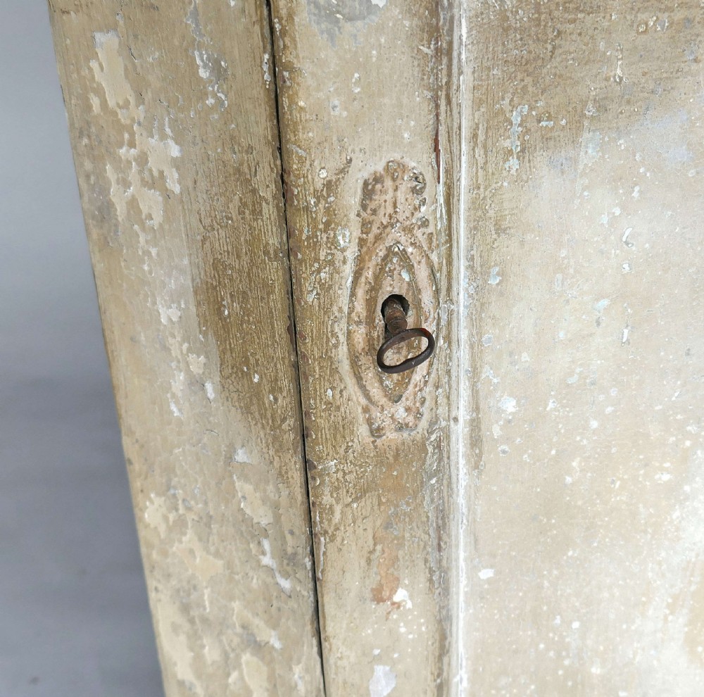 Antique Country Furniture 18thc Original Painted Corner Cupboard.  English C1760-70. View IV