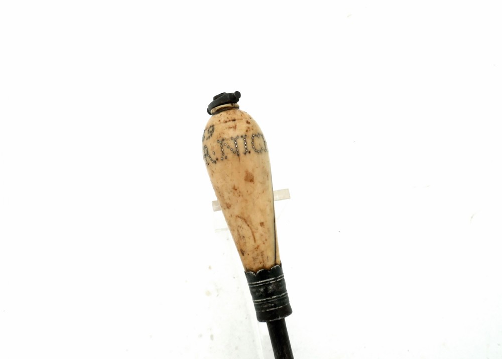Antique Metalware 18thc Bone Handled Butchers Steel Dated Oct 29-1800 - R. Nichols - English C1770-C1800 View III