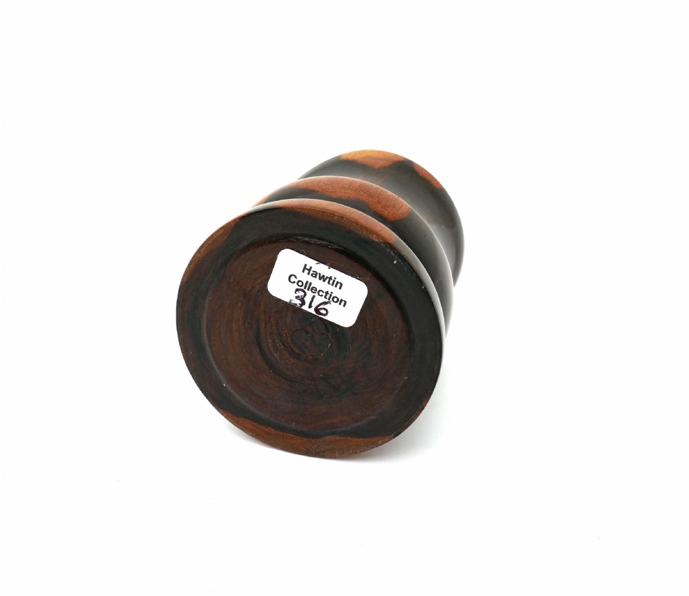 Antique Early Treen 19thc Lignum Spill Holder With Attractive Figuring.  English C1840-60. View II