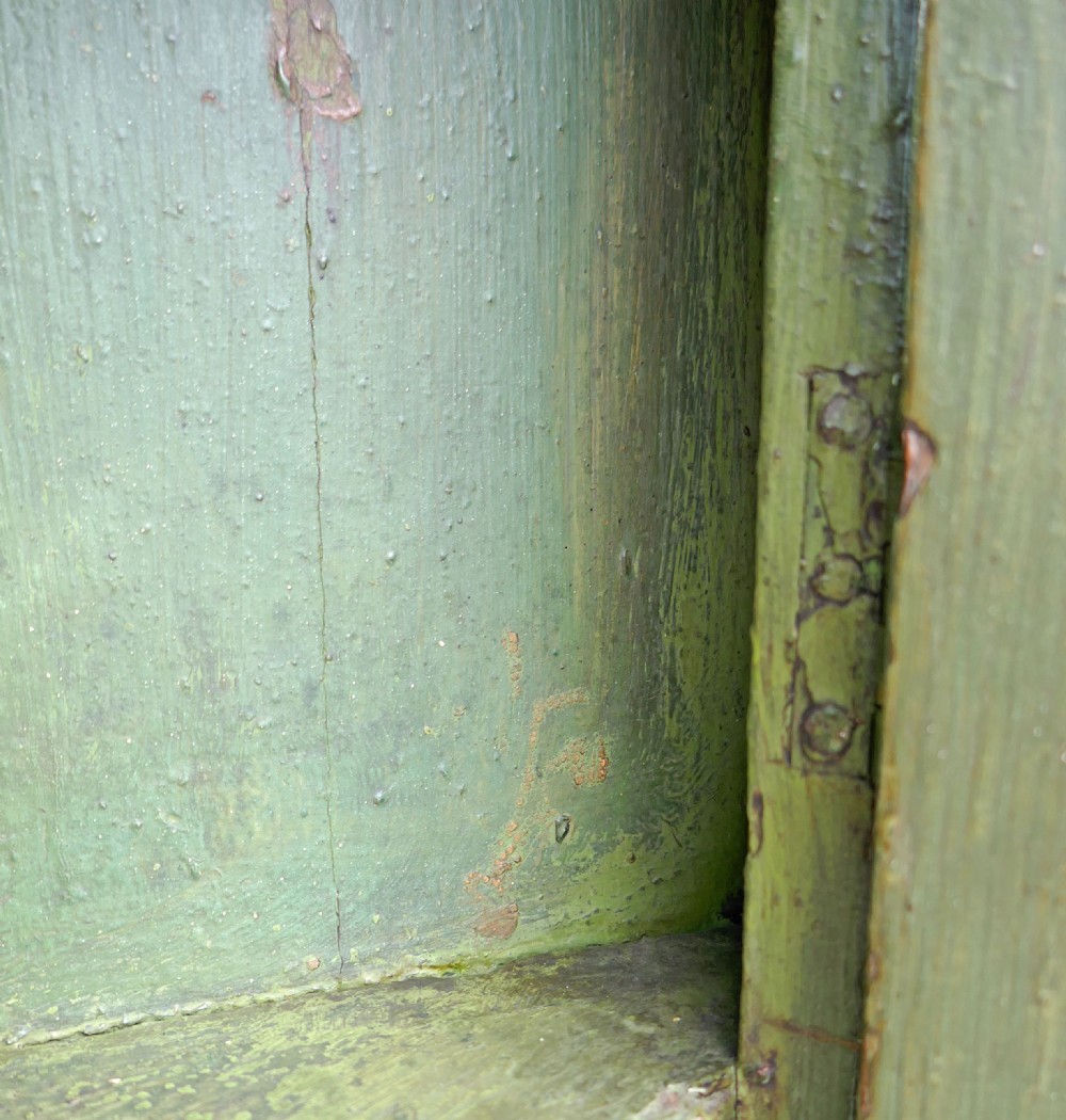 Antique Country Furniture 18thc Oak Corner Cupboard With Fielded Panel.  English C1770-80. View V