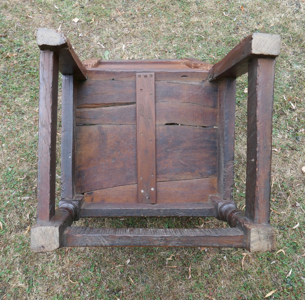 Antique Early English Furniture 17thc Wainscot Armchair Dated 1696 & Owners Initials E.B. View VI