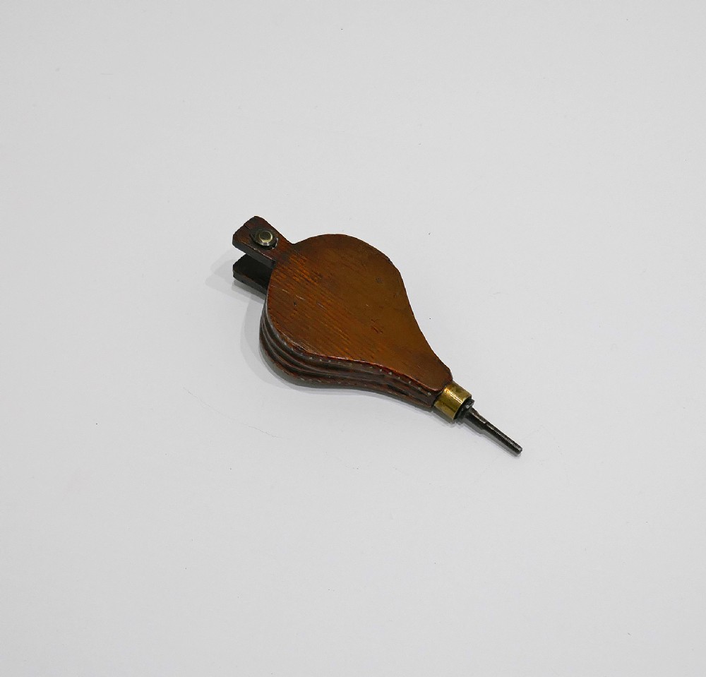 Antique Treen 19thc Pine Bellows With Brass Pin Decoration & Good Colour.   English C1840-60 View III
