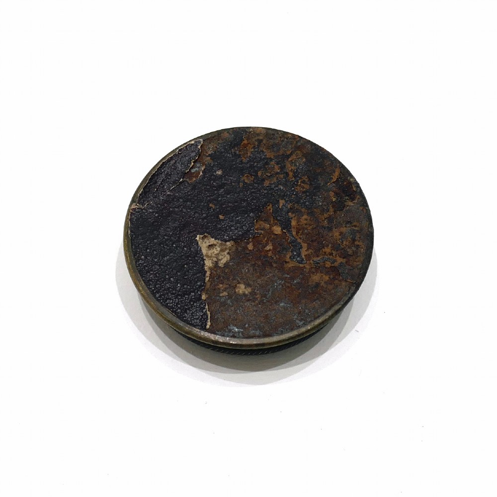 Antique 19thc Early Metalware Gilded Whist Marker Decorated With A Pointer Dog.  English C1880-90. View III