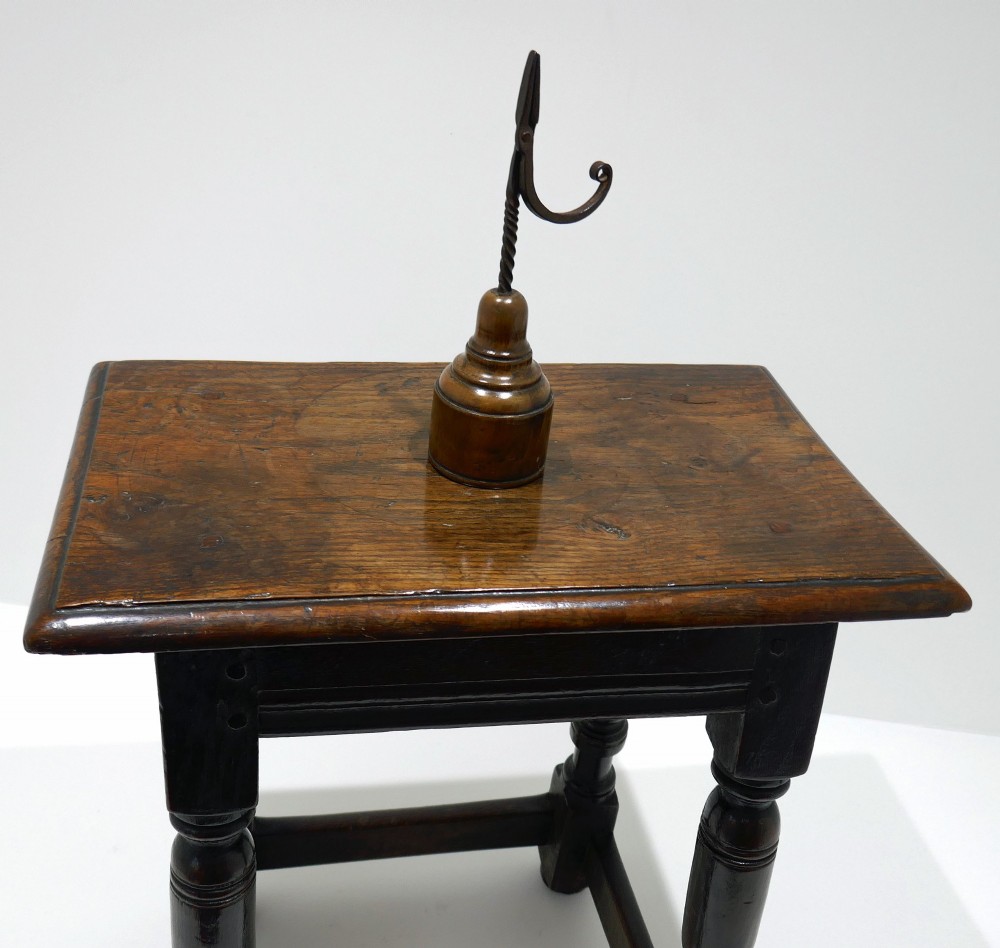 Antique Early Oak Furniture 17thc Joined Stool.   English C1660-70. View III