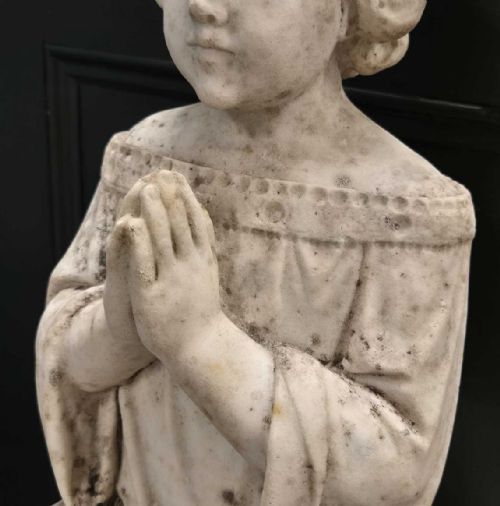 ANTIQUE MARBLE STATUE SCULPTURE MARBLE BUST FROM A 19TH CENTURY GRAND TOUR COLLECTION GARDEN STATUE - ADDITIONAL PHOTO 2
