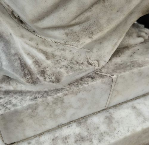 ANTIQUE MARBLE STATUE SCULPTURE MARBLE BUST FROM A 19TH CENTURY GRAND TOUR COLLECTION GARDEN STATUE - ADDITIONAL PHOTO 11