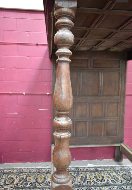 ANTIQUE OAK FOUR POSTER DOUBLE BED 17TH CENTURY C1660 - ADDITIONAL PHOTO 3