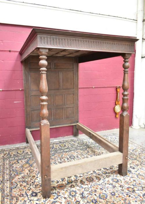 ANTIQUE OAK FOUR POSTER DOUBLE BED 17TH CENTURY C1660 - ADDITIONAL PHOTO 4