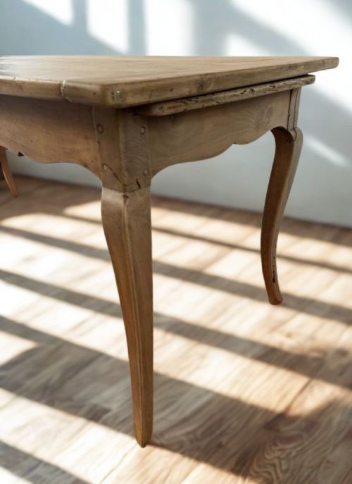 FRENCH DINING TABLE KITCHEN TABLE WITH CABRIOLET LEGS A DRAWER AND SLIDING BREAD BOARD CHERRYWOOD C1895 - ADDITIONAL PHOTO 4