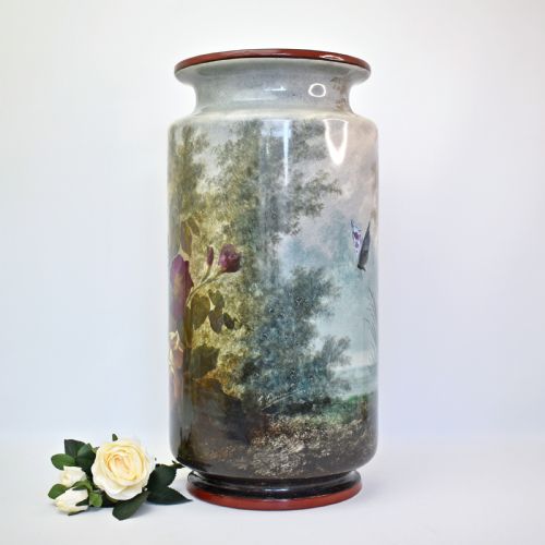 SPECTACULAR FRENCH BARLUET ET CIE CREIL ET MONTEREAU G LEMONNIER EARTHENWARE VASE C1876 - ADDITIONAL PHOTO 2