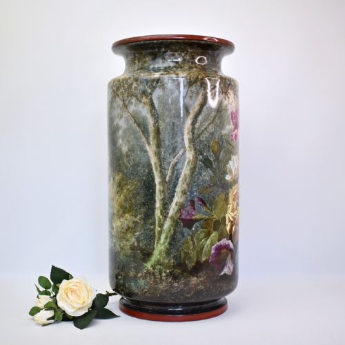 SPECTACULAR FRENCH BARLUET ET CIE CREIL ET MONTEREAU G LEMONNIER EARTHENWARE VASE C1876 - ADDITIONAL PHOTO 4