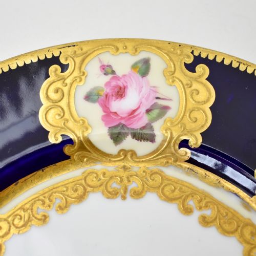 FINE AND RARE ARMORIAL CHAMBERLAIN WORCESTER DESSERT PLATE C 1815 - ADDITIONAL PHOTO 2