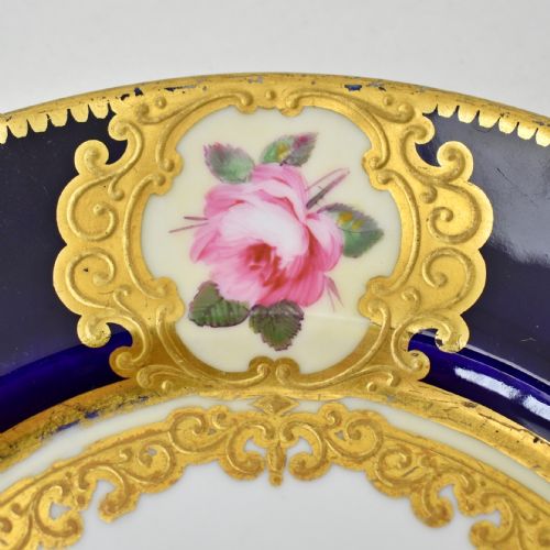 FINE AND RARE ARMORIAL CHAMBERLAIN WORCESTER DESSERT PLATE C 1815 - ADDITIONAL PHOTO 6