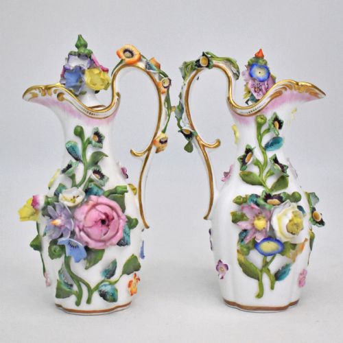 PAIR OF FLOWER ENCRUSTED PORCELAIN SCENT BOTTLESEWERS MINTON C 1840 - ADDITIONAL PHOTO 10