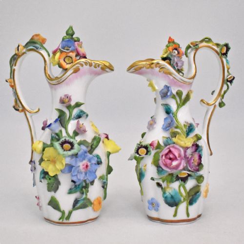 PAIR OF FLOWER ENCRUSTED PORCELAIN SCENT BOTTLESEWERS MINTON C 1840 - ADDITIONAL PHOTO 12