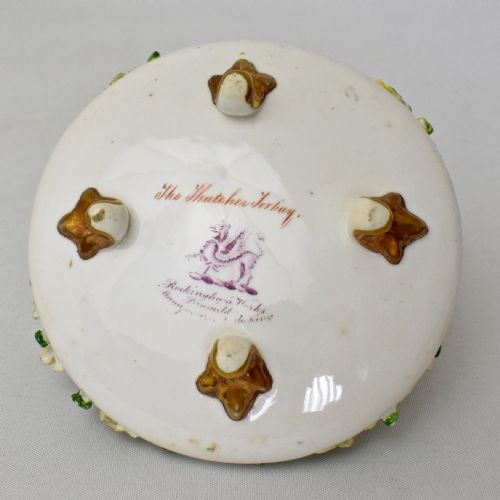 ROCKINGHAM PORCELAIN NAMED VIEW BASKET APPLIED FLOWERS C 183240 - ADDITIONAL PHOTO 10
