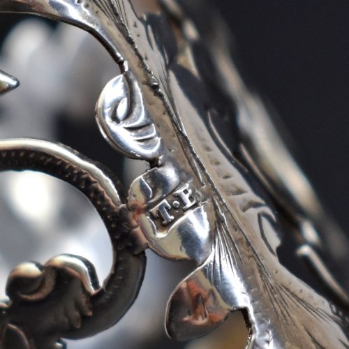 QUALITY PAIR OF EDWARDIAN STERLING SILVER NAPKIN RINGS TBISHTON1904 - ADDITIONAL PHOTO 8