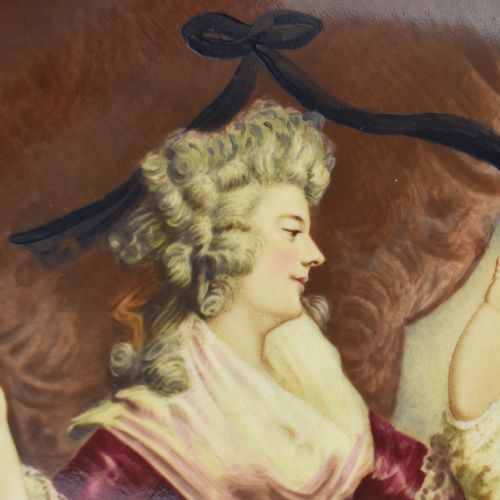 FINE AND RARE COALPORT PLATE PAINTED BY TOM KEELING CIRCA 1901 - ADDITIONAL PHOTO 4