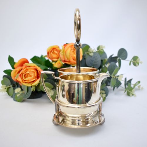 EDWARDIAN SILVERPLATED CREAMER SUGAR SET BY ELKINGTON CO DATED 1916 - ADDITIONAL PHOTO 2