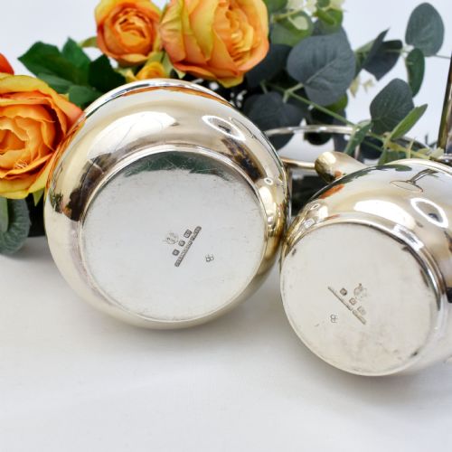 EDWARDIAN SILVERPLATED CREAMER SUGAR SET BY ELKINGTON CO DATED 1916 - ADDITIONAL PHOTO 7