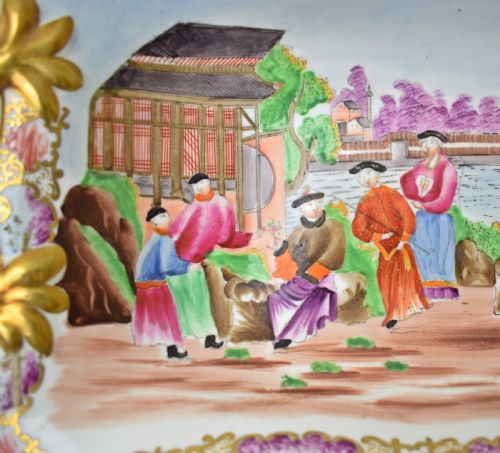 SWANSEA PORCELAIN COMPORT MANDARIN CHINOISERIE PATTERN C 18151817 - ADDITIONAL PHOTO 2