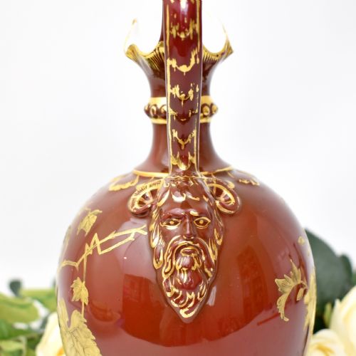 FINE ROYAL CROWN DERBY EWER AESTHETIC RAISED GOLD DECOR C1884 - ADDITIONAL PHOTO 4