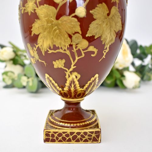 FINE ROYAL CROWN DERBY EWER AESTHETIC RAISED GOLD DECOR C1884 - ADDITIONAL PHOTO 5