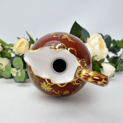 FINE ROYAL CROWN DERBY EWER AESTHETIC RAISED GOLD DECOR C1884 - ADDITIONAL PHOTO 6