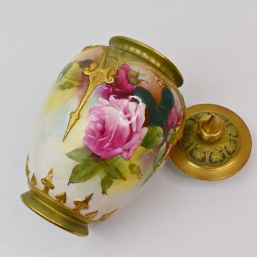 ROYAL WORCESTER POT POURRI VASE HANDPAINTED ROSES BY A WATKINS 1912 - ADDITIONAL PHOTO 5