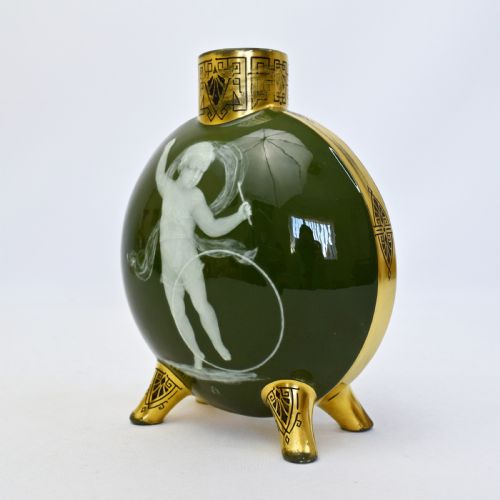 ANTIQUE MOORE BROTHERS PTESURPTE VASE HENRY SAUNDERS C1880 - ADDITIONAL PHOTO 1