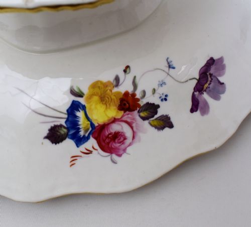 EARLY 19TH CENTURY SPODE BOTANICAL DESSERT SERVICE FOR 12 FELSPAR PORCELAIN - ADDITIONAL PHOTO 7