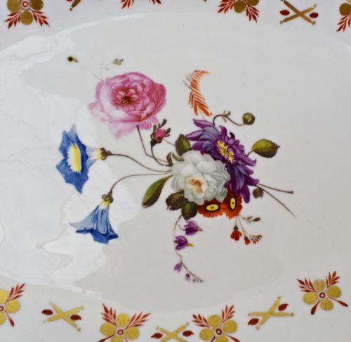 EARLY 19TH CENTURY SPODE BOTANICAL DESSERT SERVICE FOR 12 FELSPAR PORCELAIN - ADDITIONAL PHOTO 10