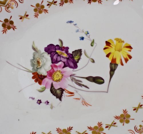 EARLY 19TH CENTURY SPODE BOTANICAL DESSERT SERVICE FOR 12 FELSPAR PORCELAIN - ADDITIONAL PHOTO 11