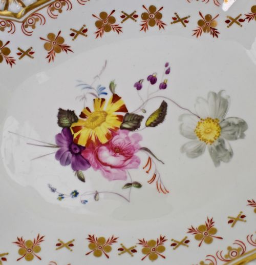 EARLY 19TH CENTURY SPODE BOTANICAL DESSERT SERVICE FOR 12 FELSPAR PORCELAIN - ADDITIONAL PHOTO 12