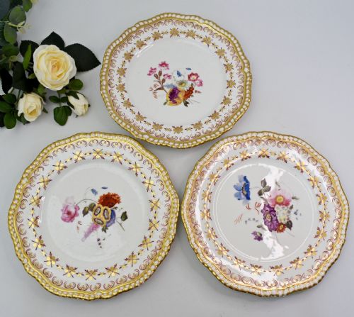 EARLY 19TH CENTURY SPODE BOTANICAL DESSERT SERVICE FOR 12 FELSPAR PORCELAIN - ADDITIONAL PHOTO 19