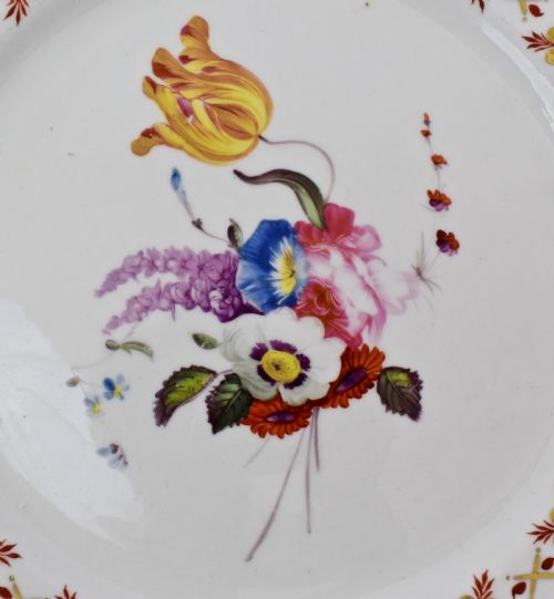 EARLY 19TH CENTURY SPODE BOTANICAL DESSERT SERVICE FOR 12 FELSPAR PORCELAIN - ADDITIONAL PHOTO 22