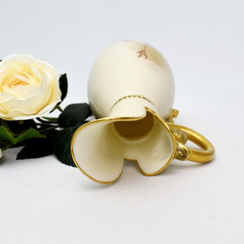 ROYAL WORCESTER BLUSH IVORY EWER CHARLES BALDWYN MOONLIT OWL DESIGN 1886 - ADDITIONAL PHOTO 7