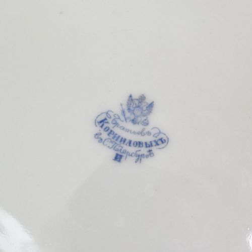 RARE SET OF 4 HANDPAINTED RUSSIAN IMPERIAL PLATES BY KORNILOV BROTHERS CIRCA 18611884 - ADDITIONAL PHOTO 17