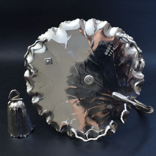 VICTORIAN SILVER PLATED CHAMBERSTICK BY HUKIN HEATH C1900 DRESSER LEAF DESIGN - ADDITIONAL PHOTO 9
