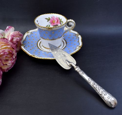 VICTORIAN STERLING SILVER PASTRY TROWEL SERVER MARTIN HALL CO SHEFFIELD 1877 - ADDITIONAL PHOTO 7