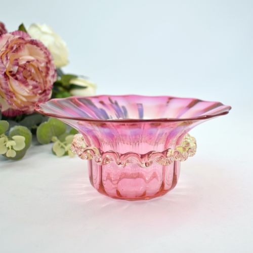 VICTORIAN CRANBERRY GLASS AND SILVER PLATED DOUBLE STAND R RICHARDSON SHEFFIELD C1880 - ADDITIONAL PHOTO 9