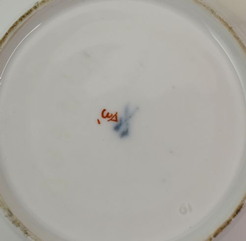 FINE 19TH CENTURY MEISSEN COBALT AND BURNISHED GOLD TOPOGRAPHICAL CUP AND SAUCER C183040 - ADDITIONAL PHOTO 7