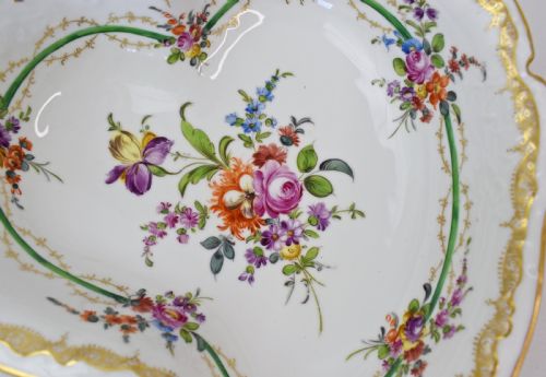 FINE GERMAN PORCELAIN DISH PAUL MLLER SELB RWEHSNER SAXON BOUQUETS BAVARIA C 1900 - ADDITIONAL PHOTO 4