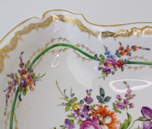 FINE GERMAN PORCELAIN DISH PAUL MLLER SELB RWEHSNER SAXON BOUQUETS BAVARIA C 1900 - ADDITIONAL PHOTO 7
