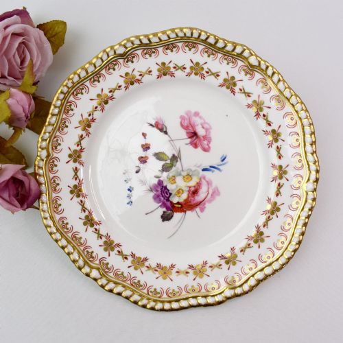 fig 1. Pair of Spode Felspar Porcelain Dessert Plates, Pattern 4033, c.1825-30