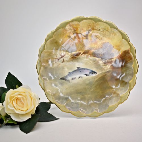 SET OF FOUR ROYAL DOULTON FISH PLATES PAINTED BY JOSEPH BIRBECK SENIOR - ADDITIONAL PHOTO 1