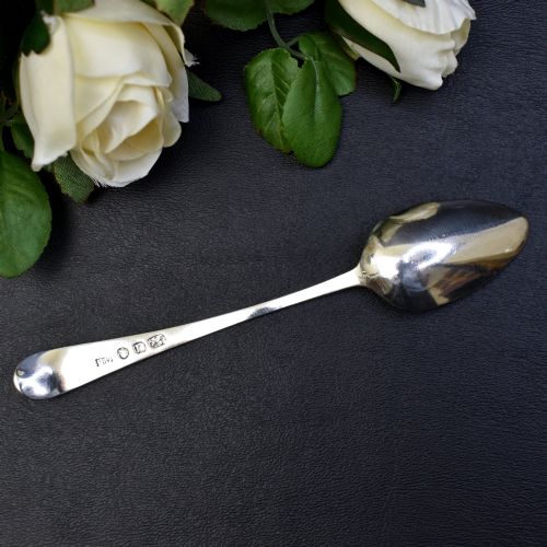 SET OF SIX GEORGE III STERLING SILVER BRIGHTCUT TEASPOONS LONDON 1795 - ADDITIONAL PHOTO 3