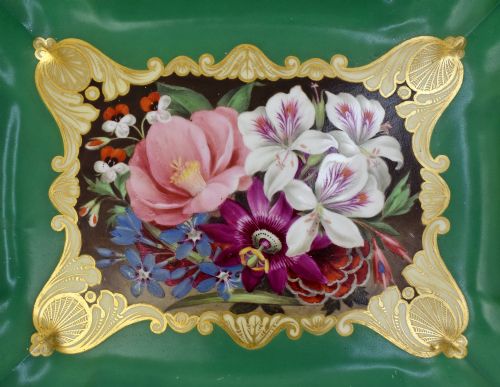 FINE DOE ROGERS WORCESTER PORCELAIN TRAY PLAQUE C18301840 - ADDITIONAL PHOTO 1