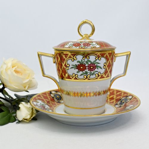 fine barr flight barr worcester porcelain caudle chocolate cup cover stand c18071813 - CATEGORY: ANTIQUE CUPS - DATED REGENCY