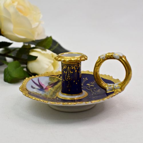 MINIATURE FLIGHT BARR BARR WORCESTER PORCELAIN CHAMBERSTICK CIRCA 1820 - ADDITIONAL PHOTO 1